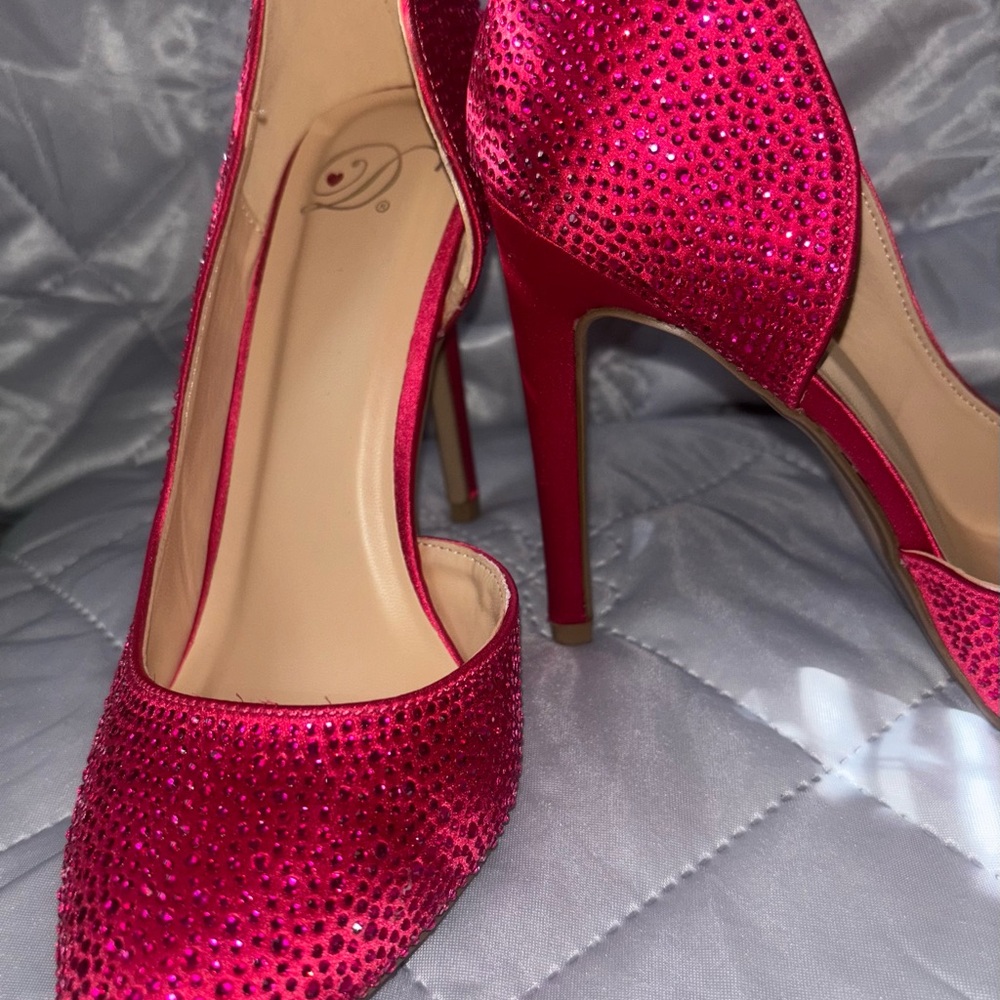Pink Rhinestone High Heels - Picture 4 of 4
